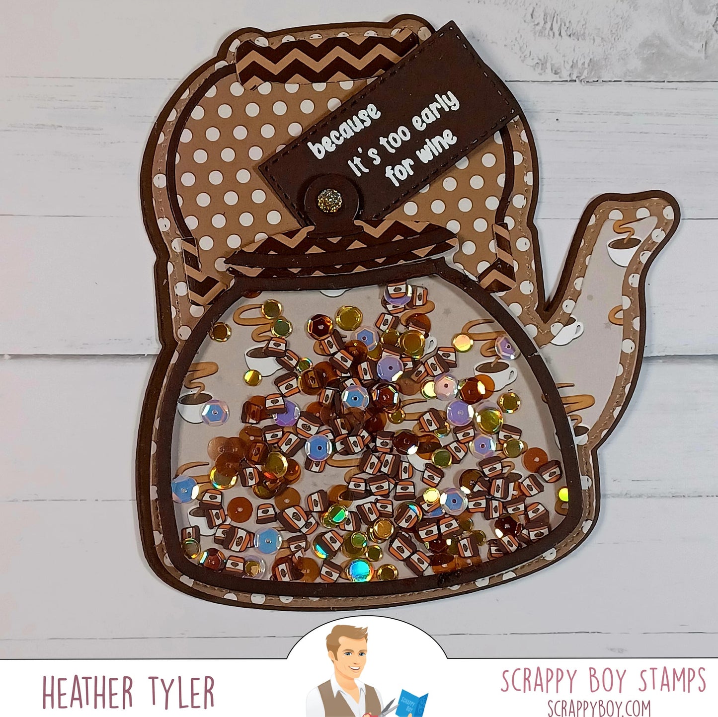 Water Tea Kettle Mini Album Die Set scrappyboystamps