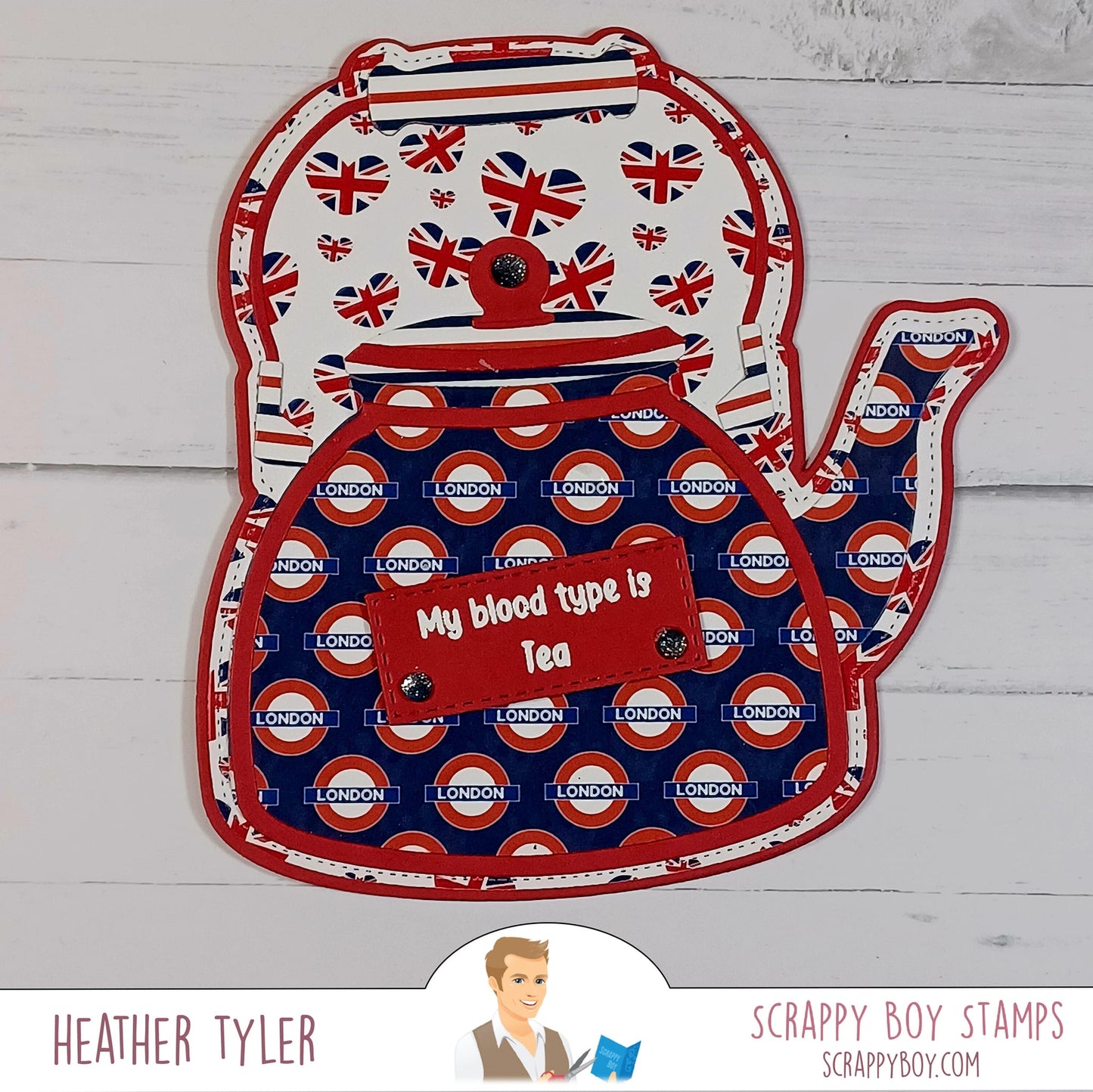 Water Tea Kettle Mini Album Die Set scrappyboystamps