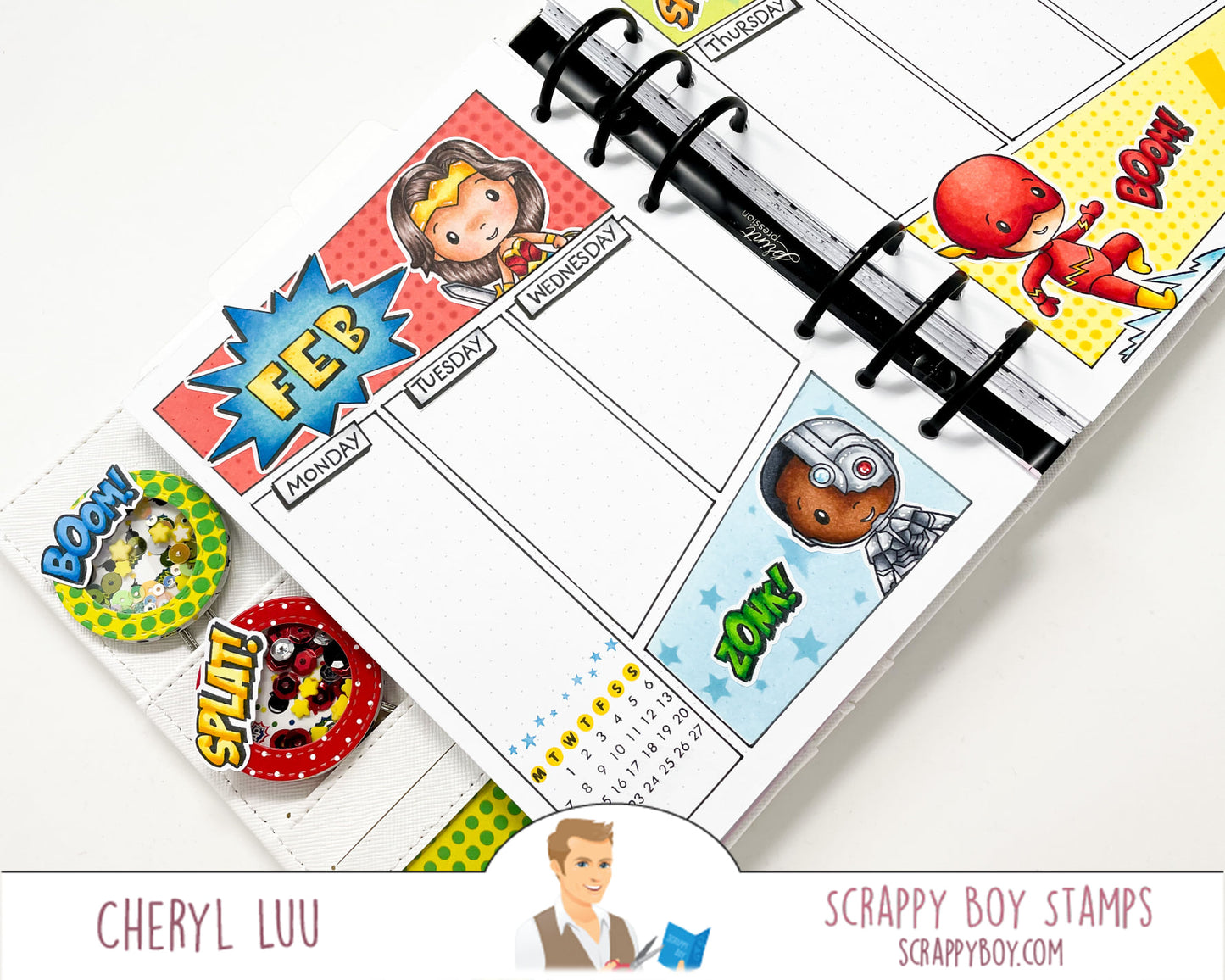 Bundle - Super Team Stamp & Outline Dies scrappyboystamps