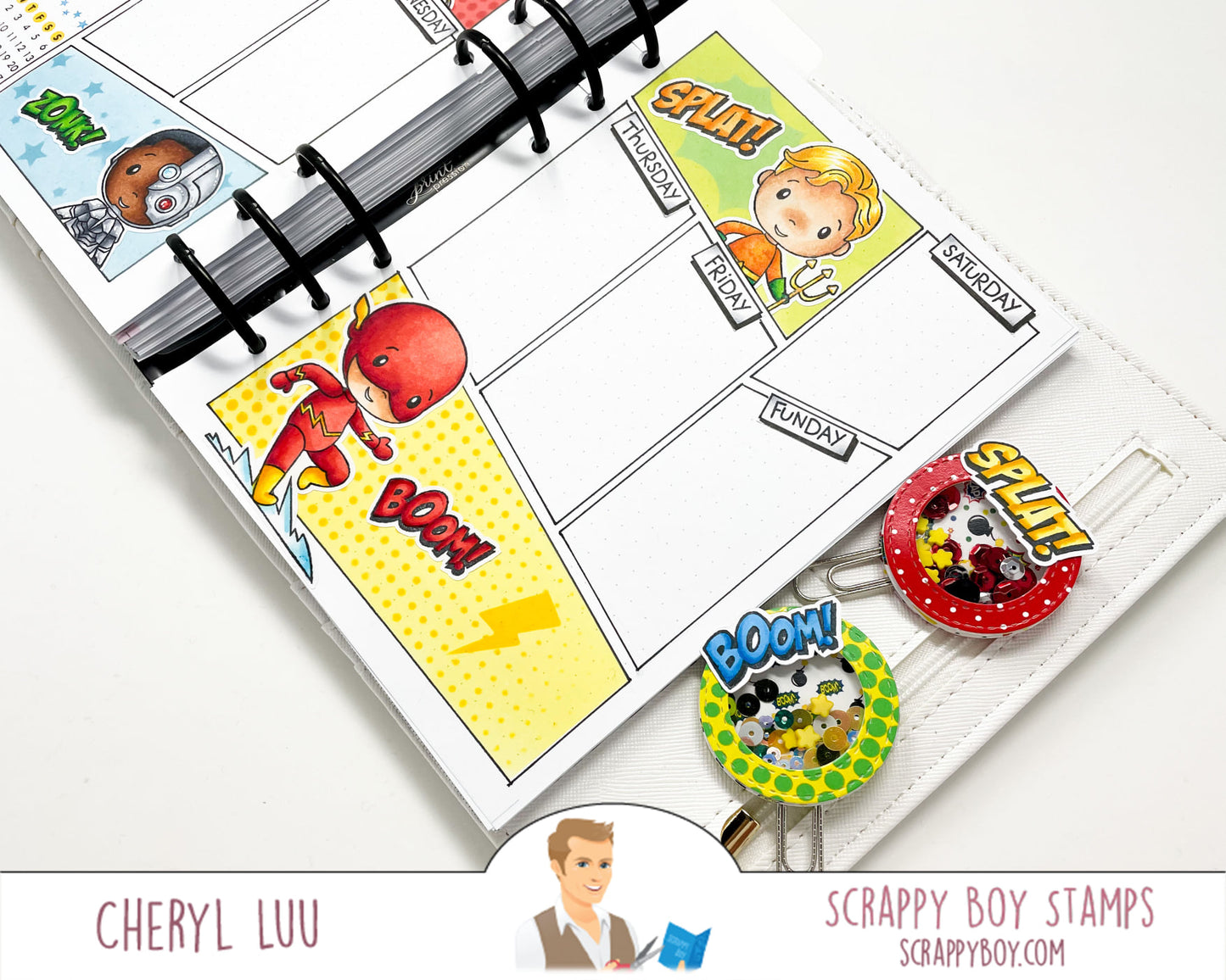 Bundle - Super Team Stamp & Outline Dies scrappyboystamps