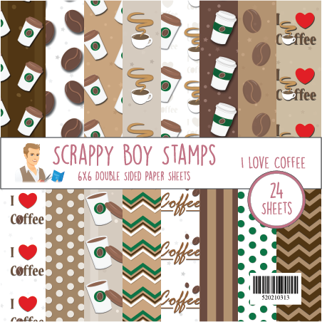 I Love Coffee 6x6 Paper Pack scrappyboystamps