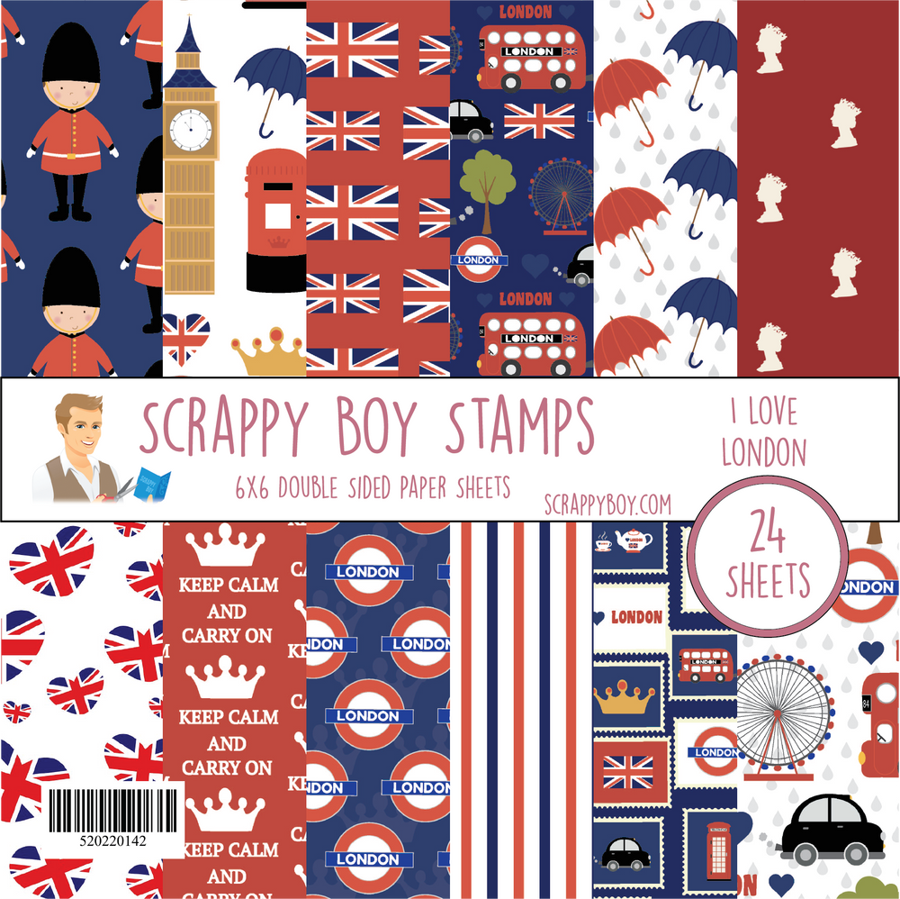 I Love London 6x6 Paper Pack scrappyboystamps