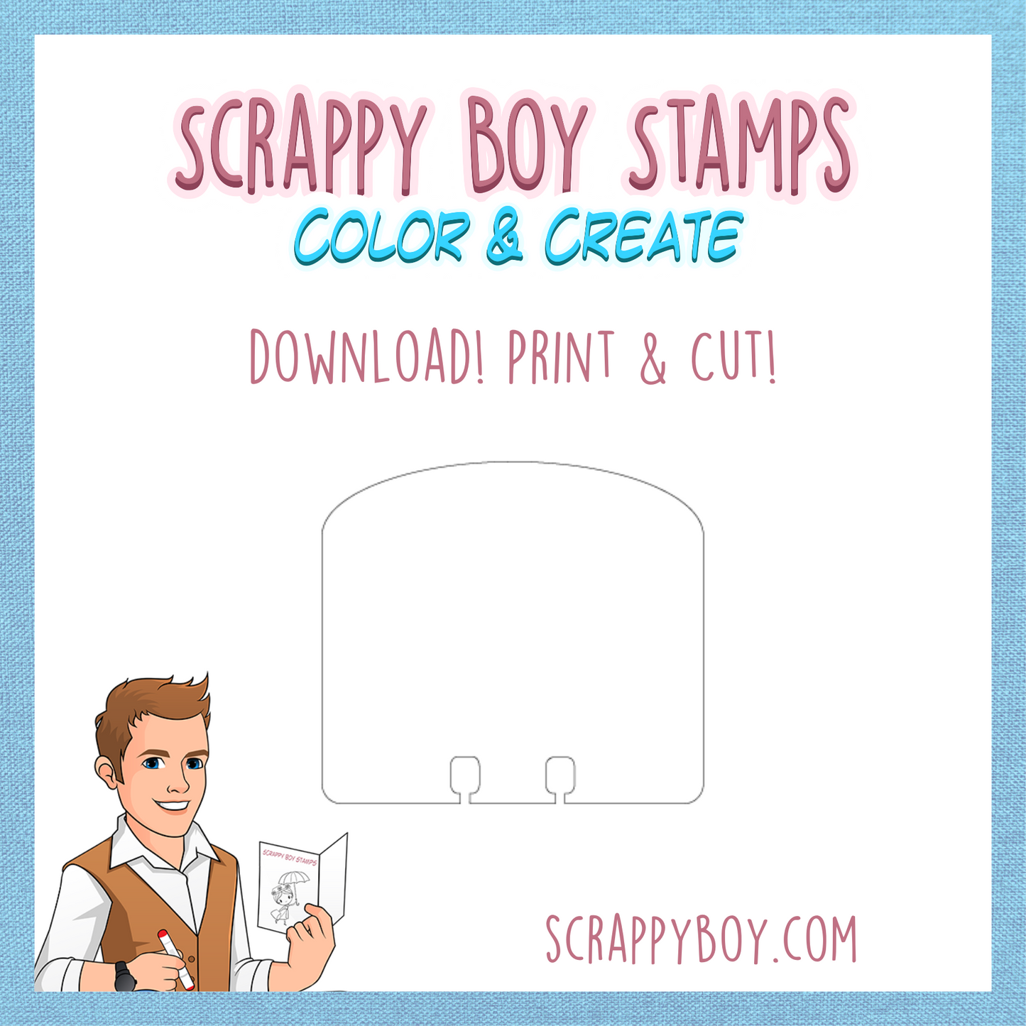 Memory Dex Print Out Scrappy Boy Stamps