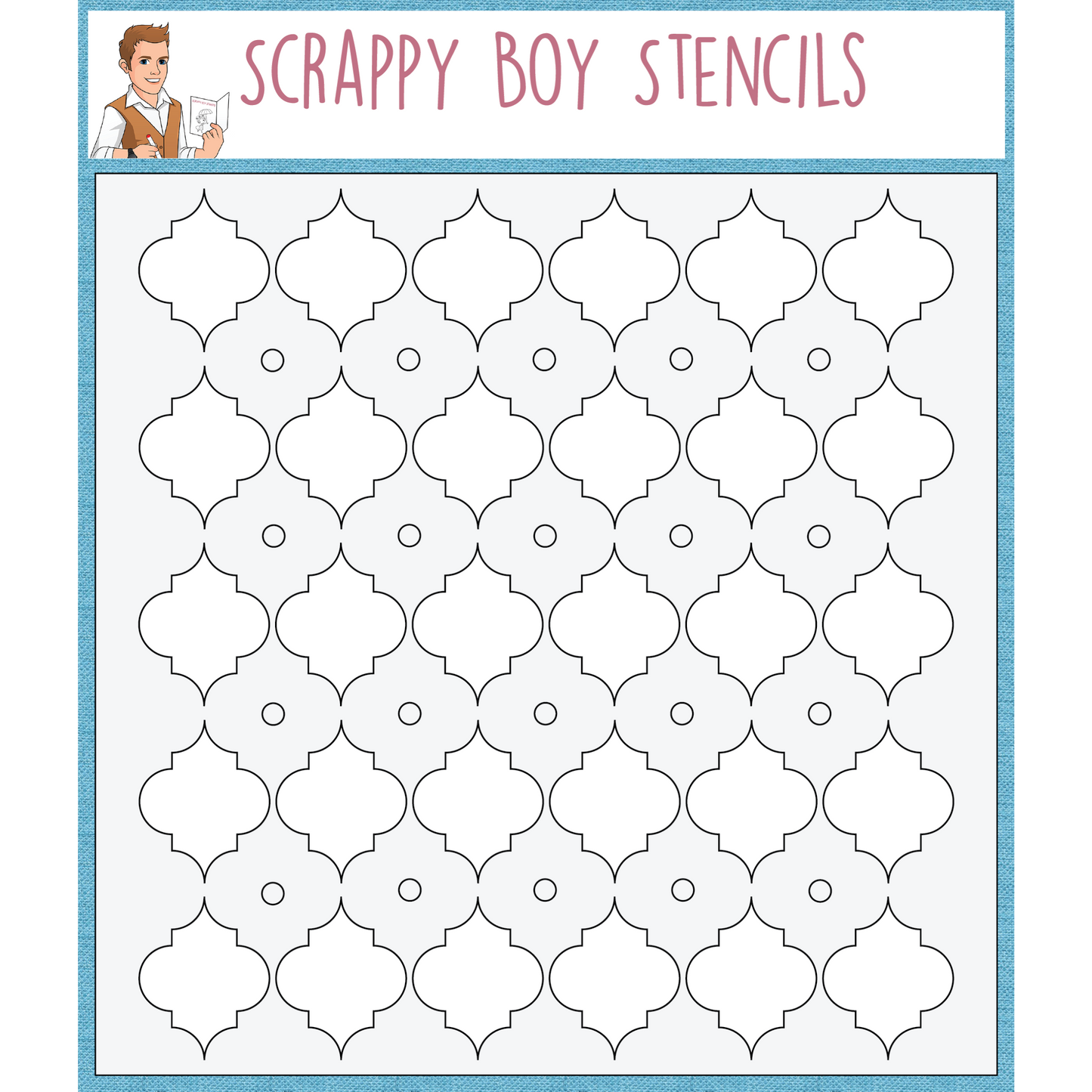 She's A Dream Background Stencil scrappyboystamps