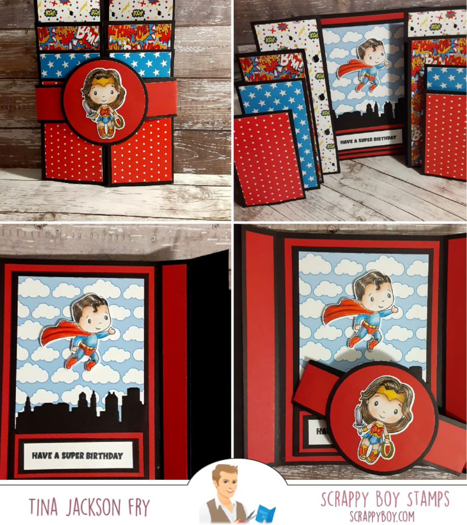Bundle - You're My Hero Stamp & Outline Dies scrappyboystamps
