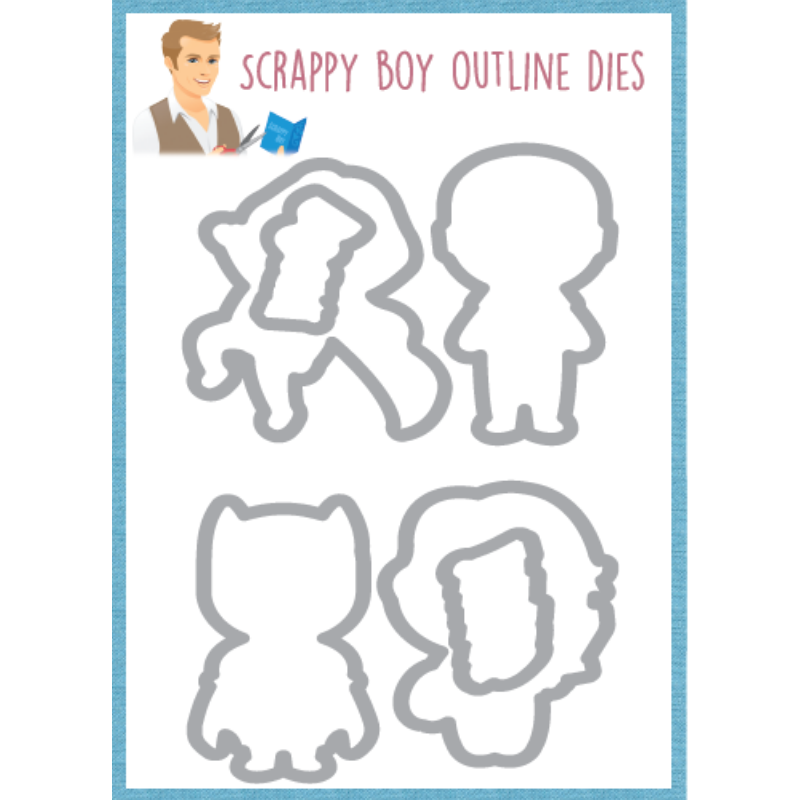 Bundle - You're My Hero Stamp & Outline Dies scrappyboystamps