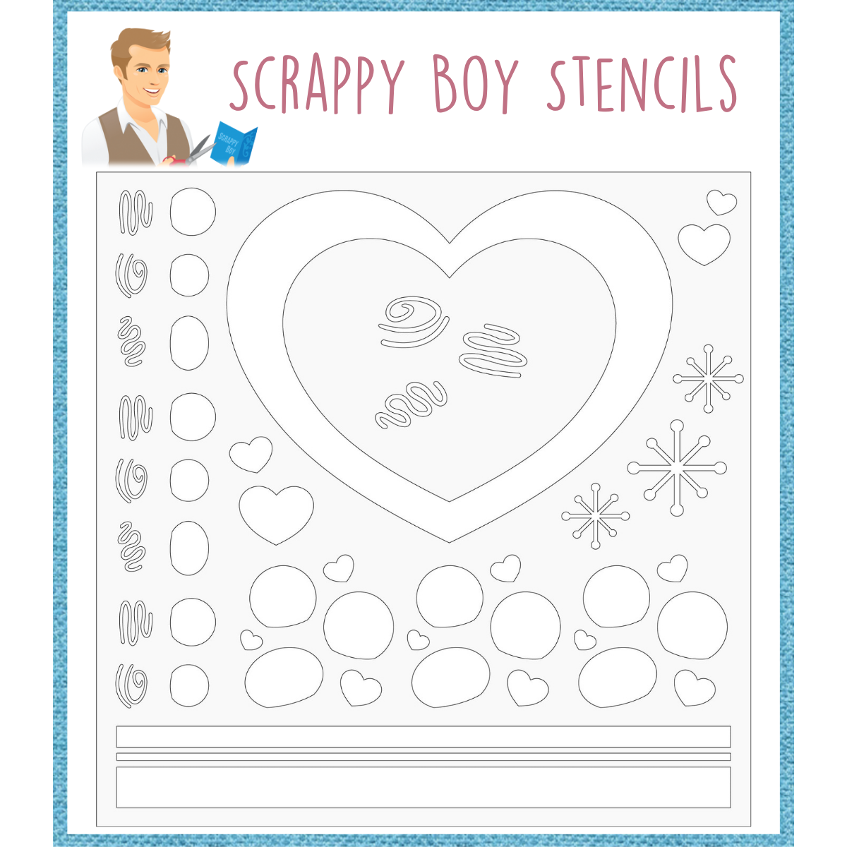 Chocolate Factory Scene Builder Stencil scrappyboystamps