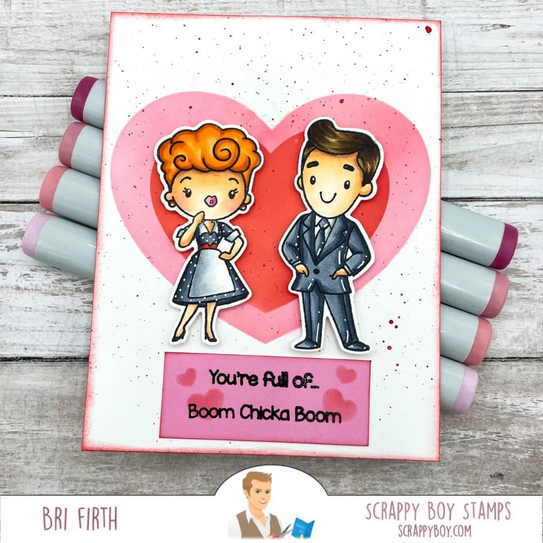 Chocolate Factory Scene Builder Stencil scrappyboystamps