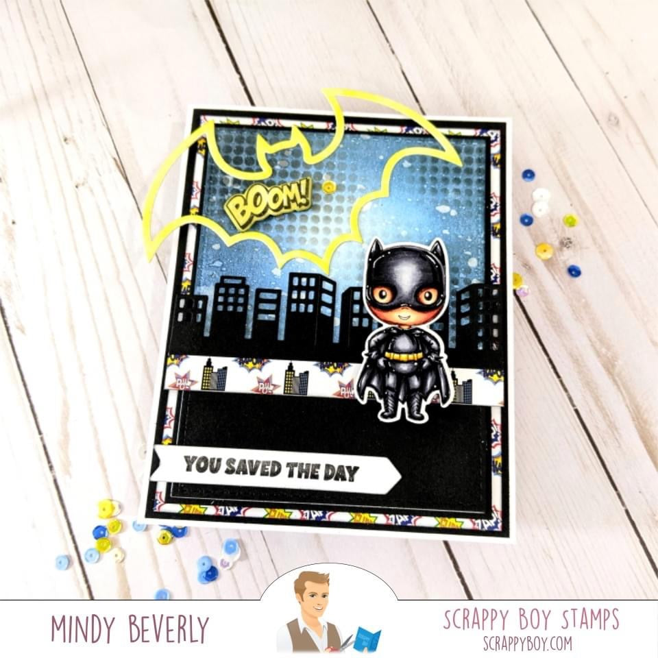Bundle - You're My Hero Stamp & Outline Dies scrappyboystamps
