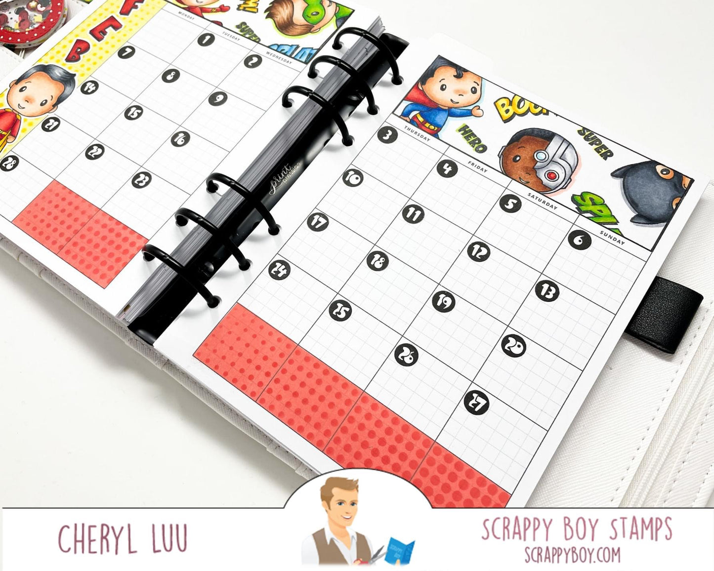 Bundle - Super Team Stamp & Outline Dies scrappyboystamps