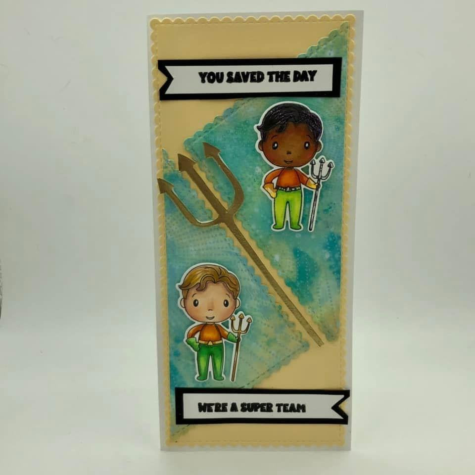 Bundle - Super Team Stamp & Outline Dies scrappyboystamps