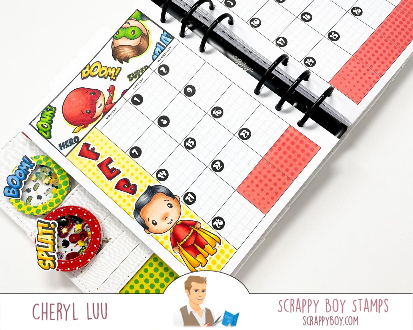 Bundle - Super Team Stamp & Outline Dies scrappyboystamps