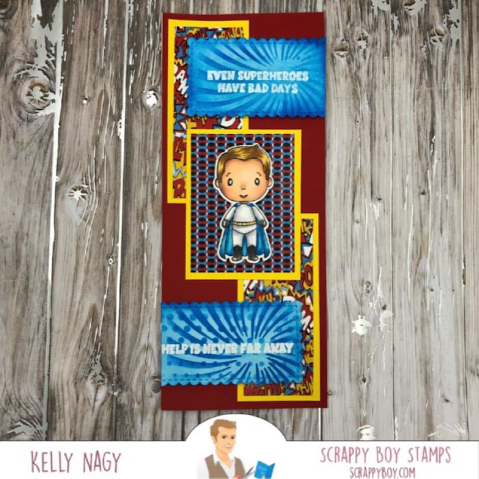 Bundle - Super Team Stamp & Outline Dies scrappyboystamps