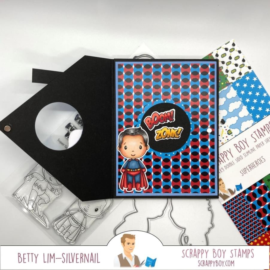 Bundle - Super Team Stamp & Outline Dies scrappyboystamps