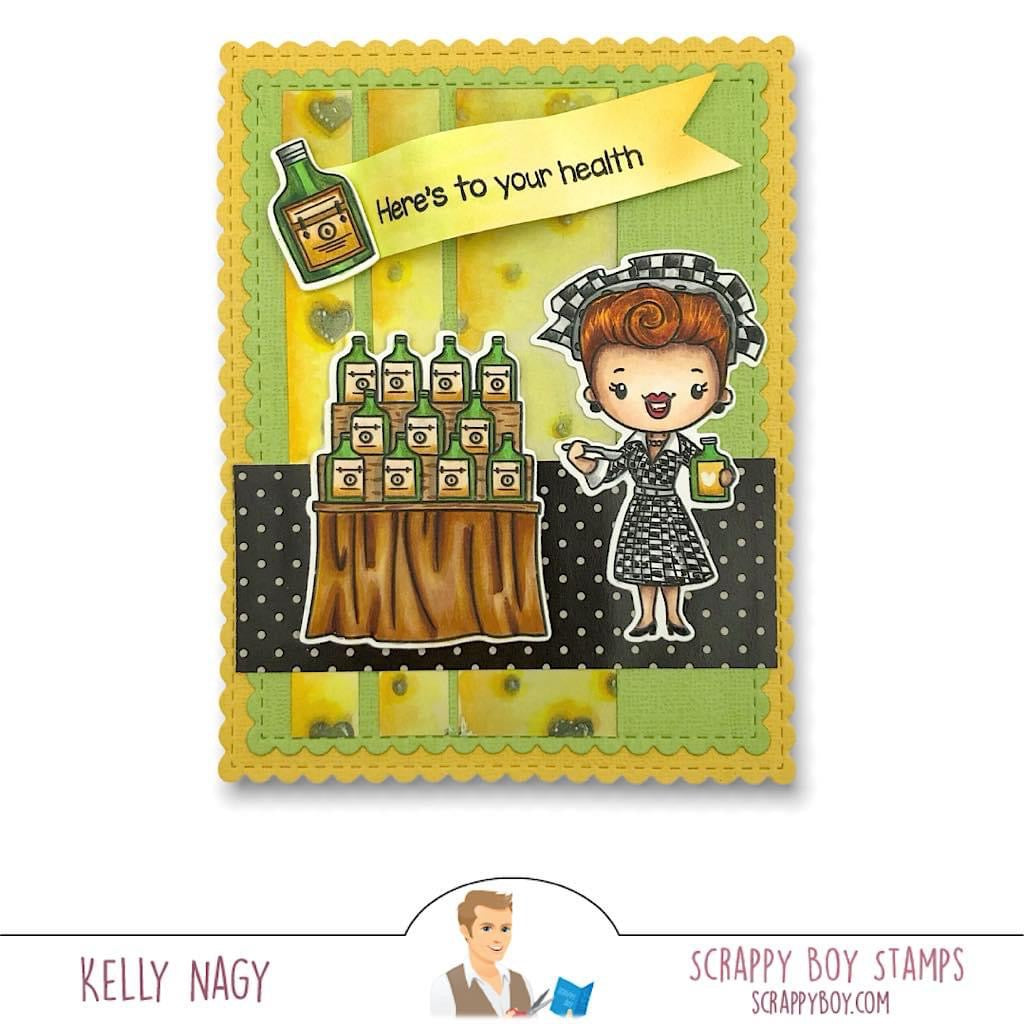 Bundle - Everyone's Favorite Red Head Stamp & Outline Dies scrappyboystamps