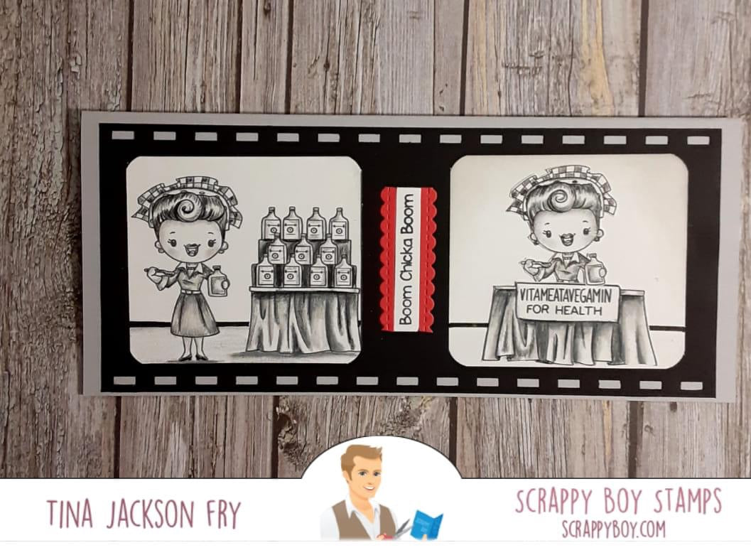 Bundle - Everyone's Favorite Red Head Stamp & Outline Dies scrappyboystamps
