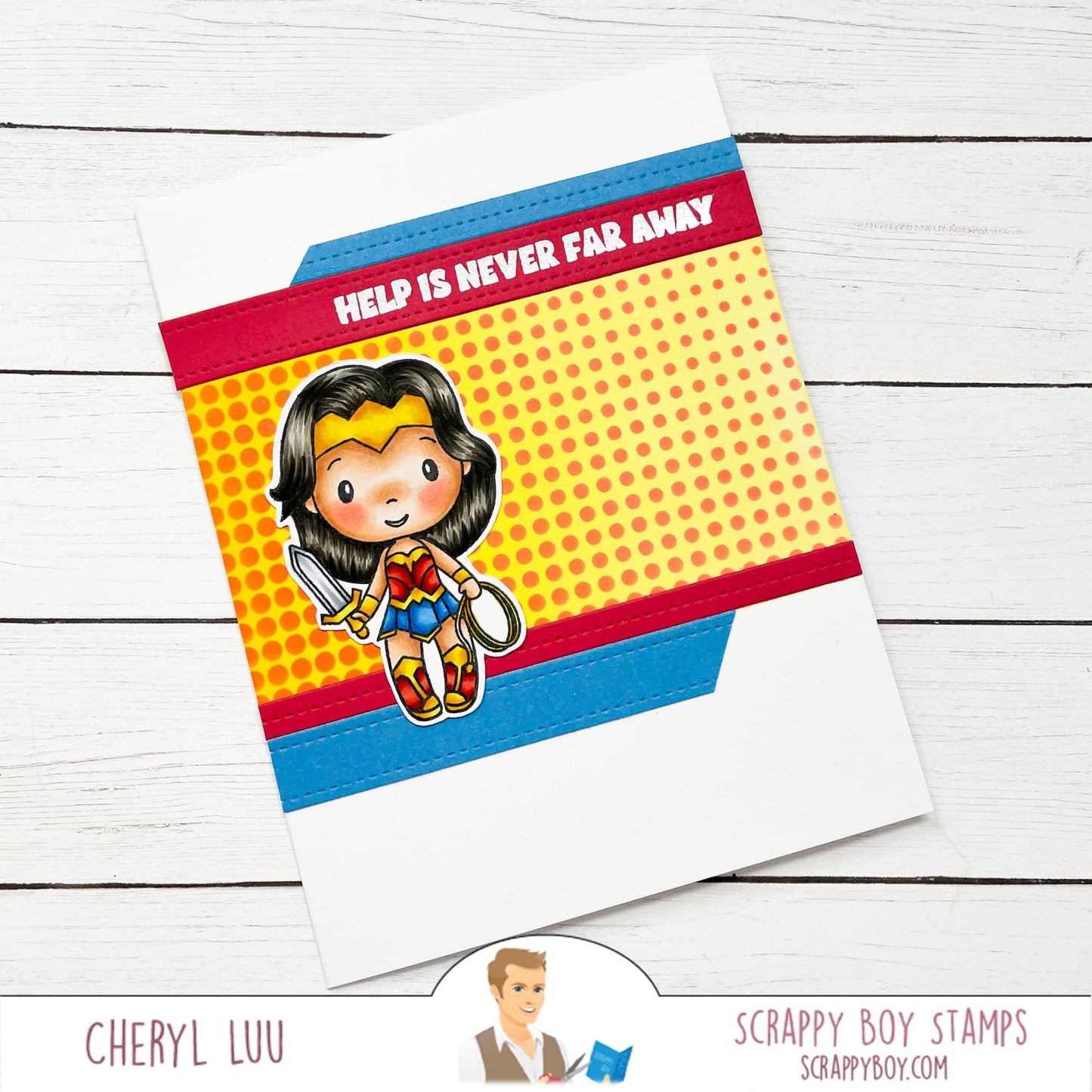 Bundle - You're My Hero Stamp & Outline Dies scrappyboystamps