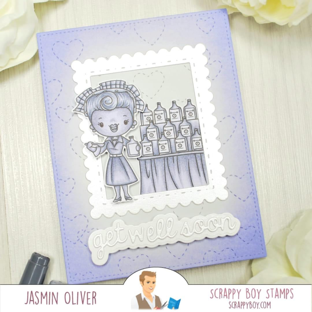 Bundle - Everyone's Favorite Red Head Stamp & Outline Dies scrappyboystamps