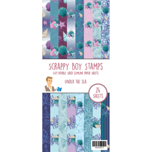 Under the Sea 4x9 Slimline Paper Pack scrappyboystamps
