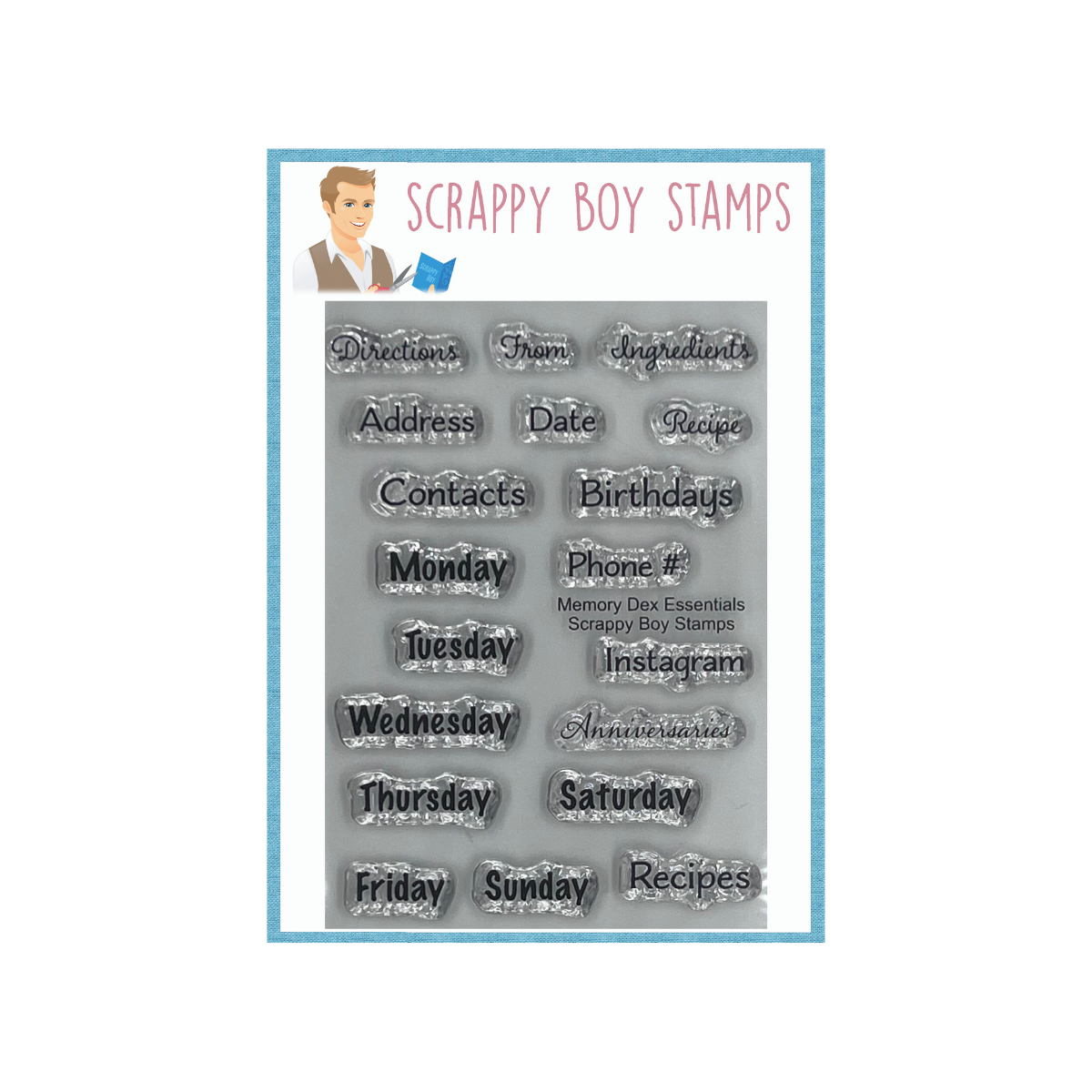 Memory Dex Essentials - 3x4 Stamp scrappyboystamps