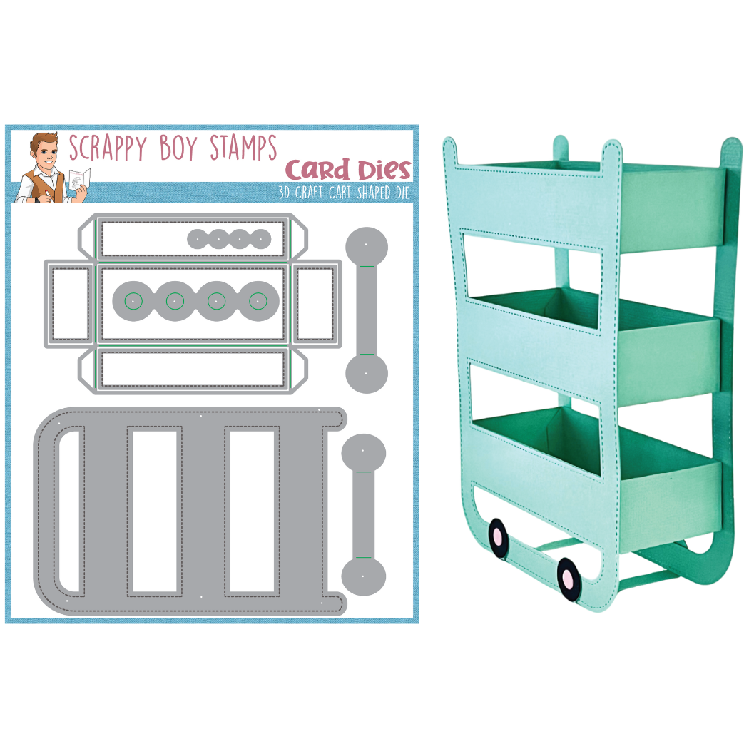 3D Craft Cart Shaped Die Set scrappyboystamps