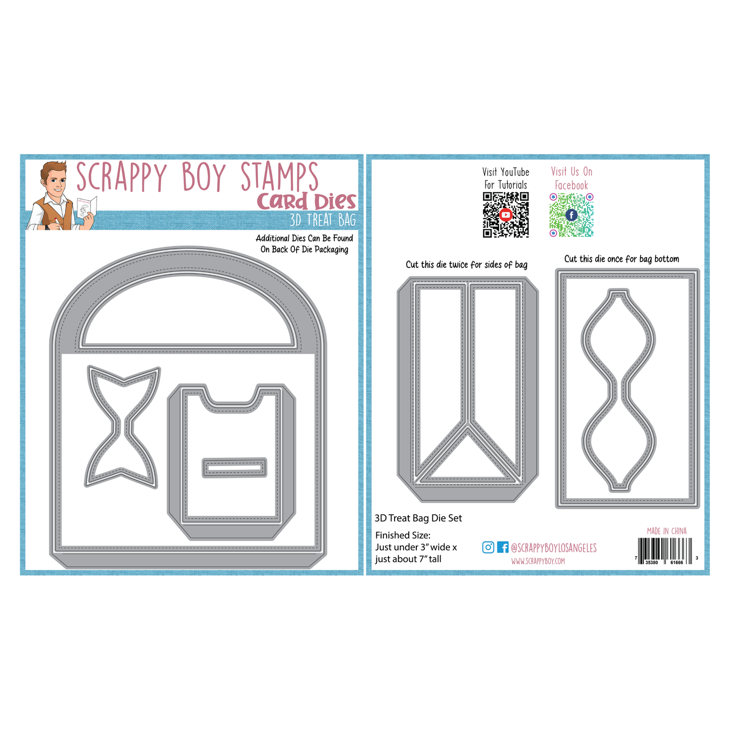3D Treat Bag Die Set scrappyboystamps