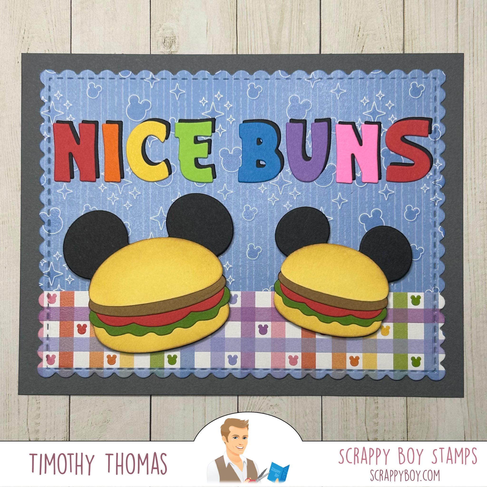 Mouse Hamburger Embellishments Die Set - Scrappy Boy Stamps