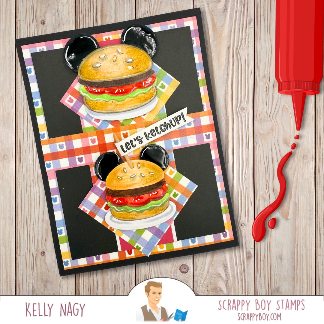 Mouse Hamburger Embellishments Die Set - Scrappy Boy Stamps