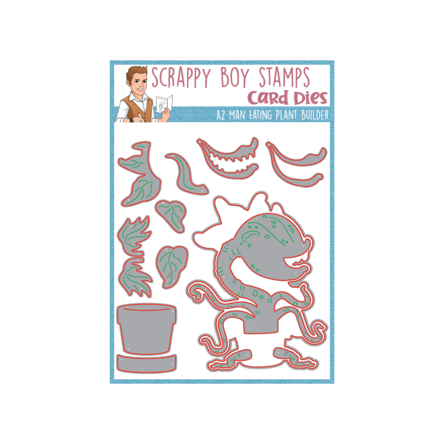 A2 Man Eating Plant Die scrappyboystamps