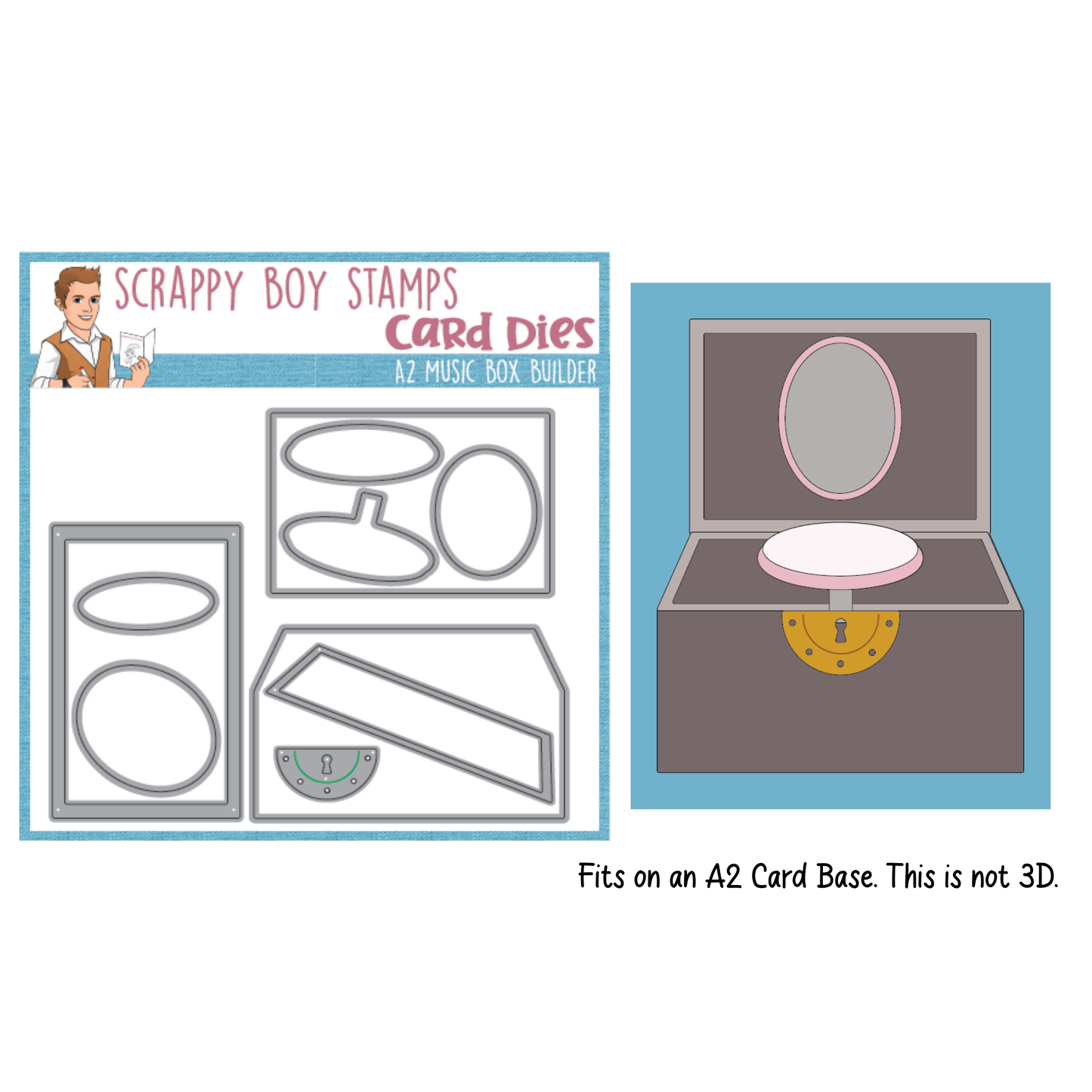 A2 Music Box Builder Die Set scrappyboystamps