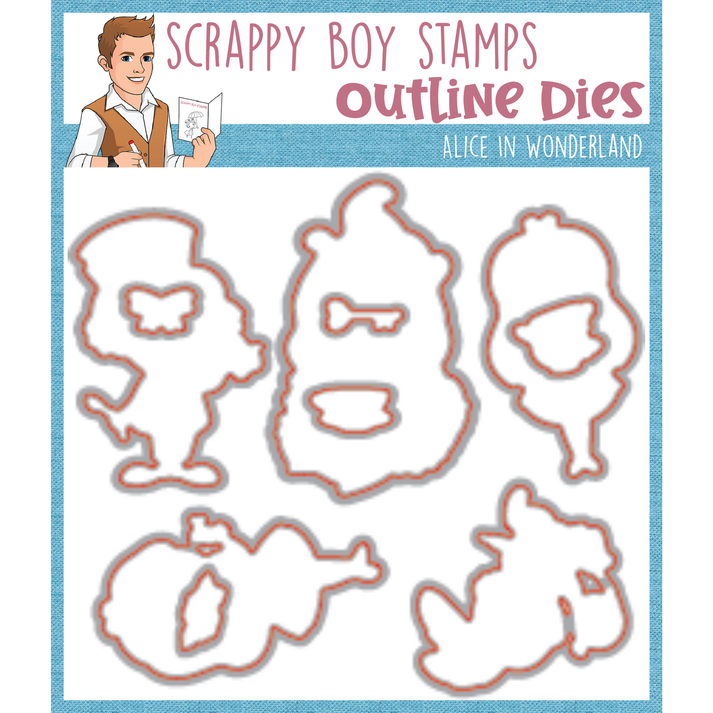 
                  
                    Bundle - Alice In Wonderland Stamp & Outline Dies scrappyboystamps
                  
                