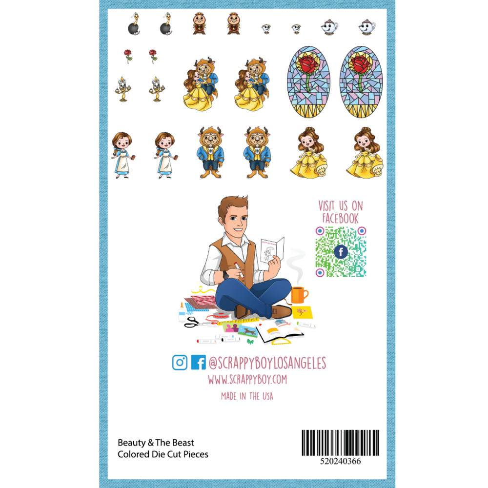 
                  
                    Beauty & the Beast - Colored Die Cut Pieces Scrappy Boy Stamps
                  
                