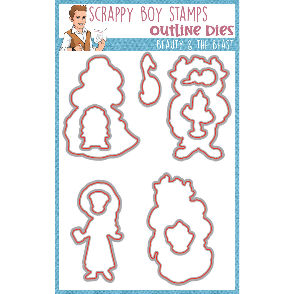 Outline Dies - Beauty & the Beast scrappyboystamps