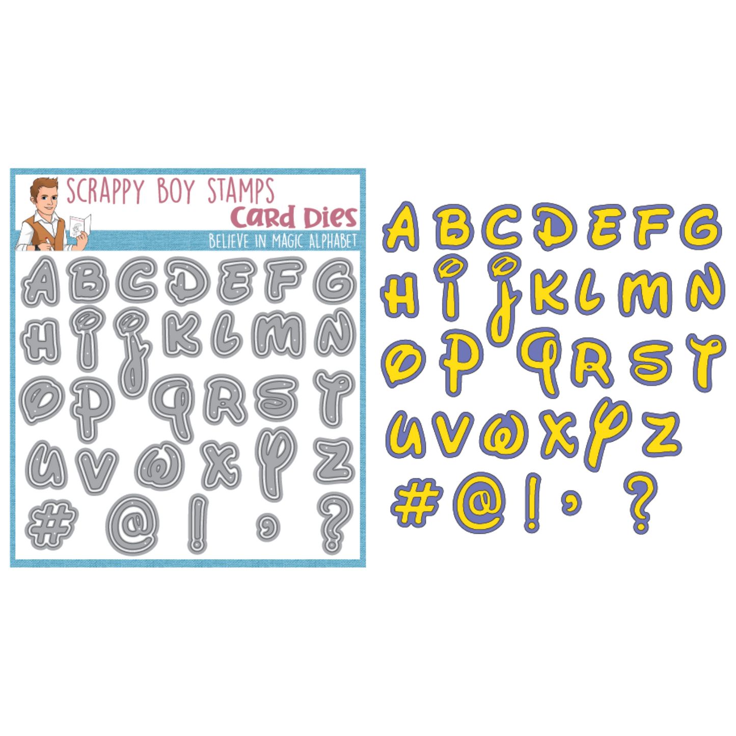 Believe In Magic Alphabet Dies scrappyboystamps