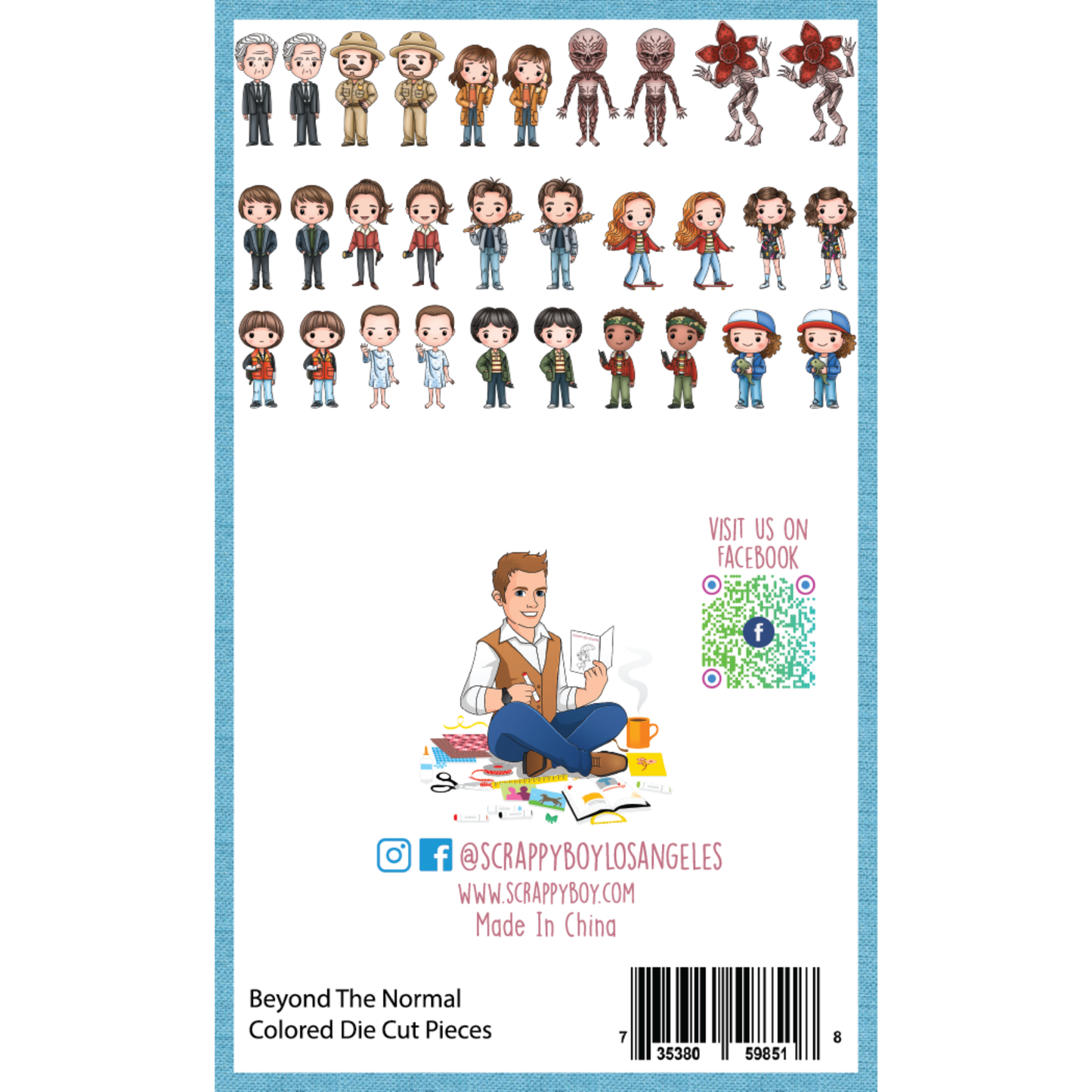 Beyond The Normal - Colored Die Cut Pieces Scrappy Boy Stamps
