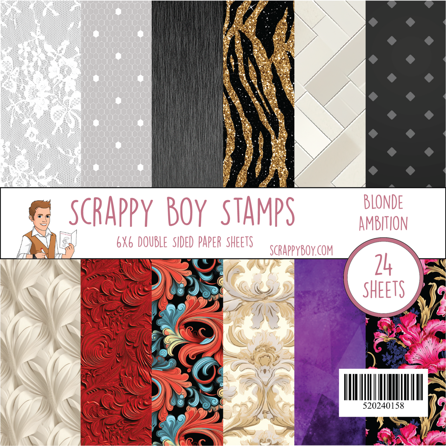 Blonde Ambition 6x6 Paper Pack scrappyboystamps