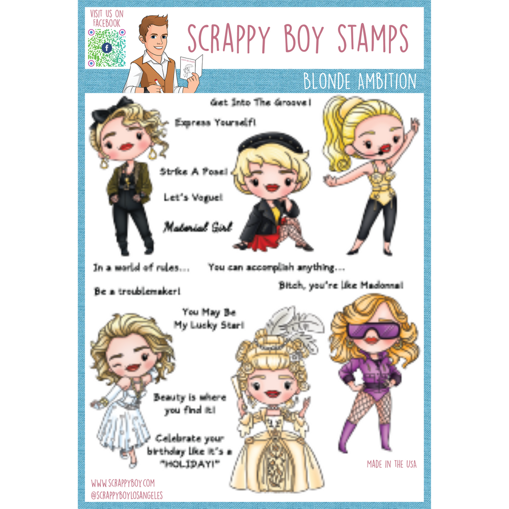 Blonde Ambition - 6x8 Stamp Set Scrappy Boy Stamps