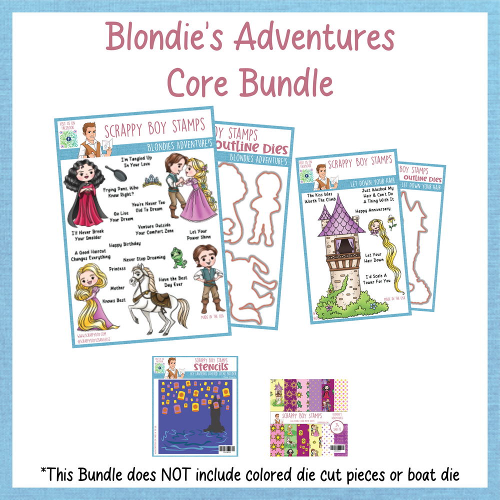 Core Bundle - Blondie's Adventures Release Scrappy Boy Stamps