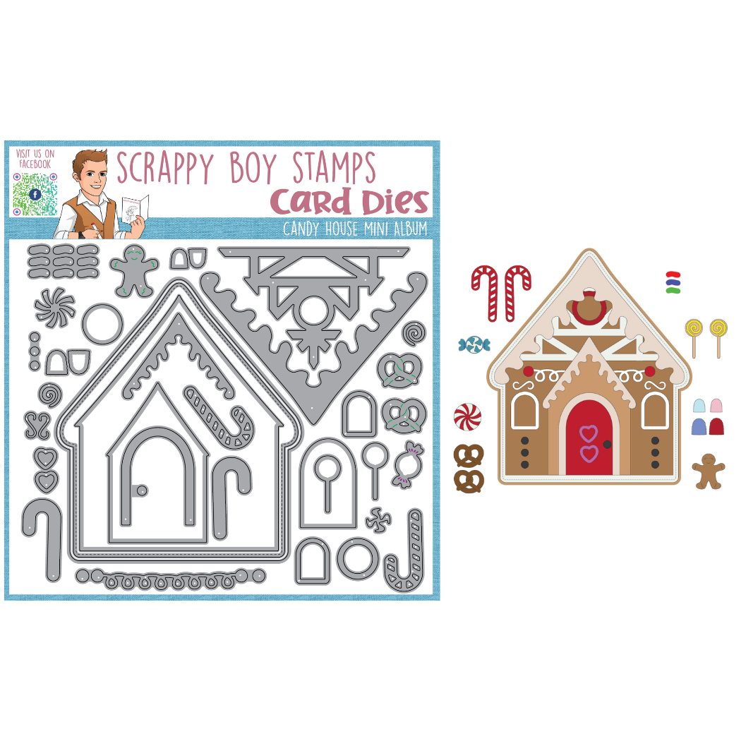 Candy House Mini Album Die Set scrappyboystamps