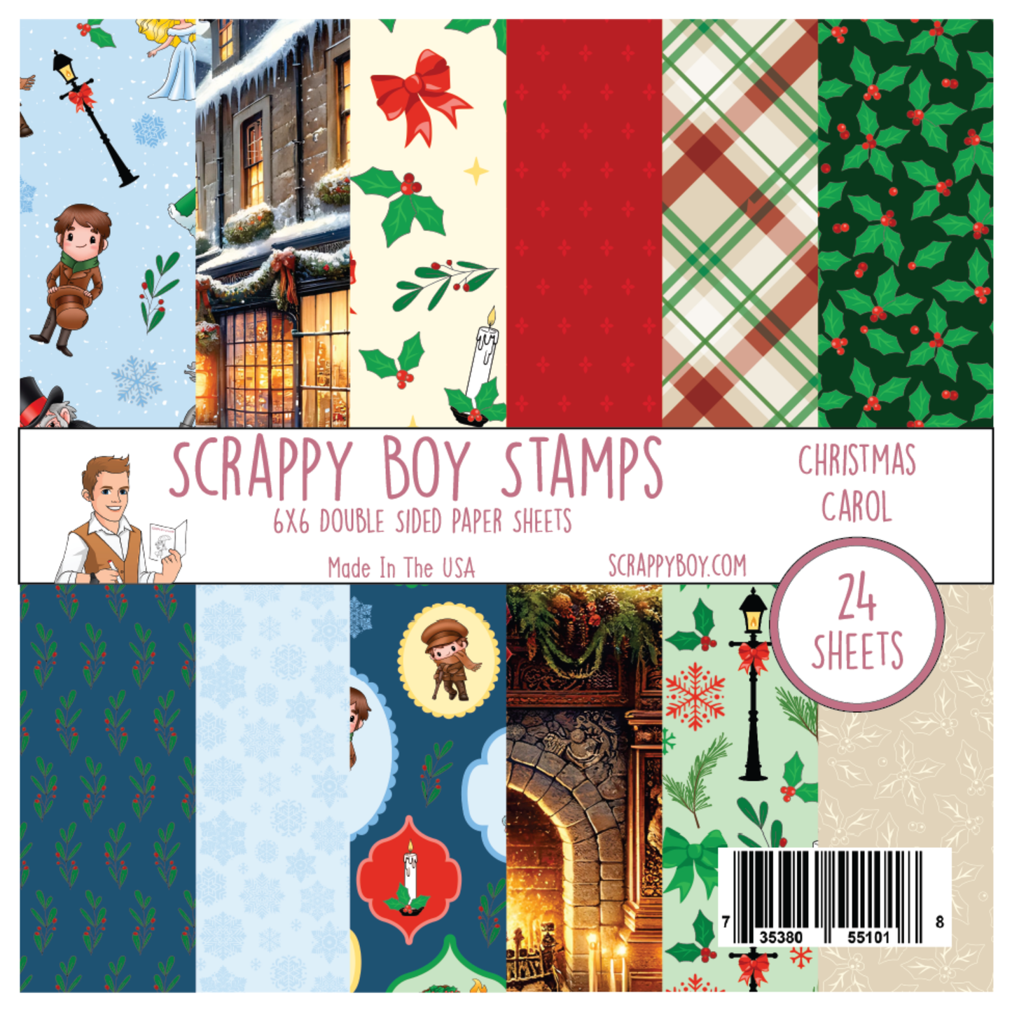 Christmas Carol 6x6 Paper Pack scrappyboystamps