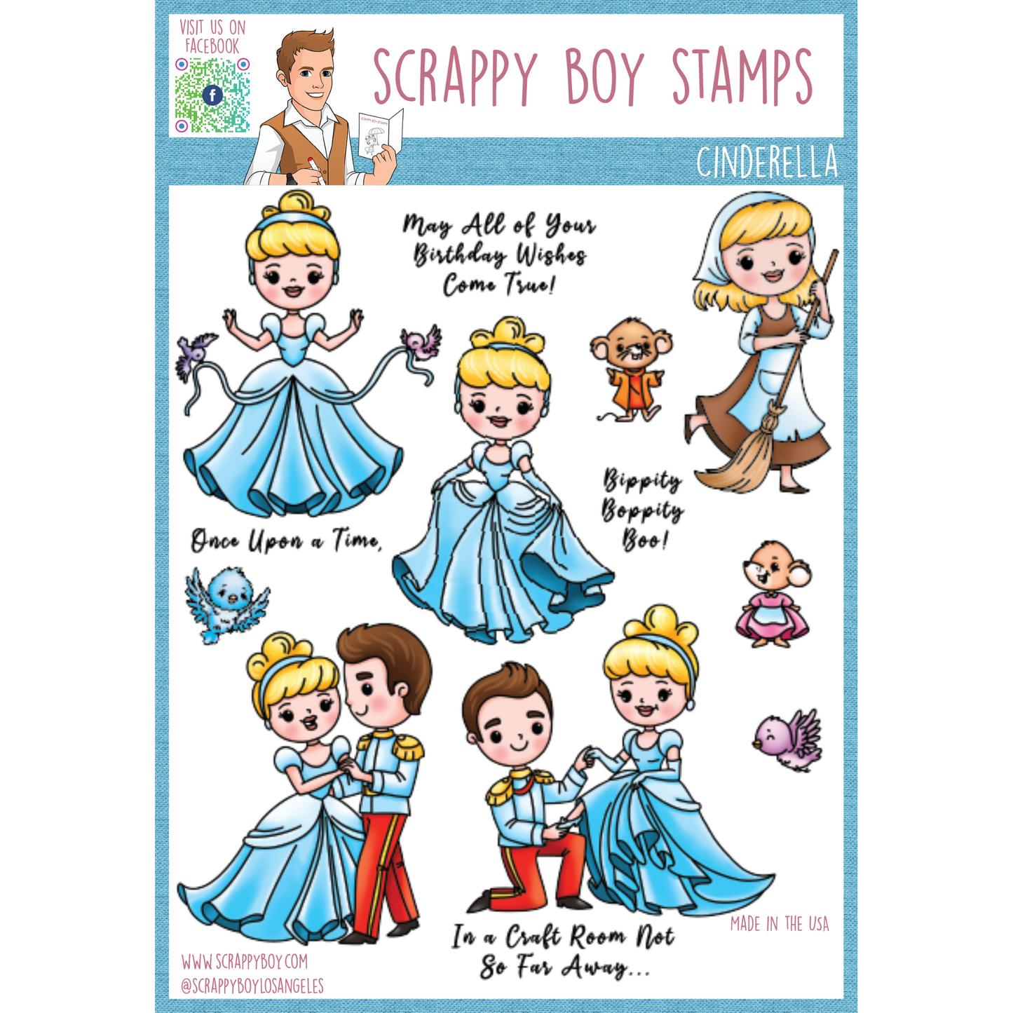 
                  
                    Cinderella - 6x8 Stamp Set Scrappy Boy Stamps
                  
                