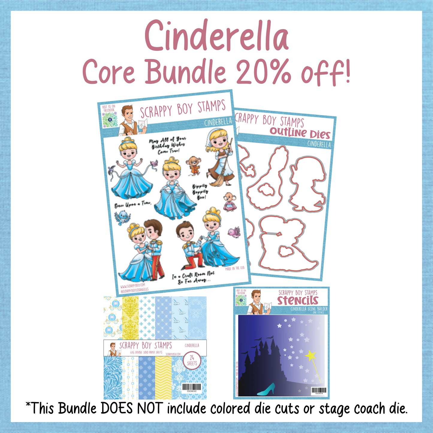 Core Bundle - Cinderella Release Scrappy Boy Stamps