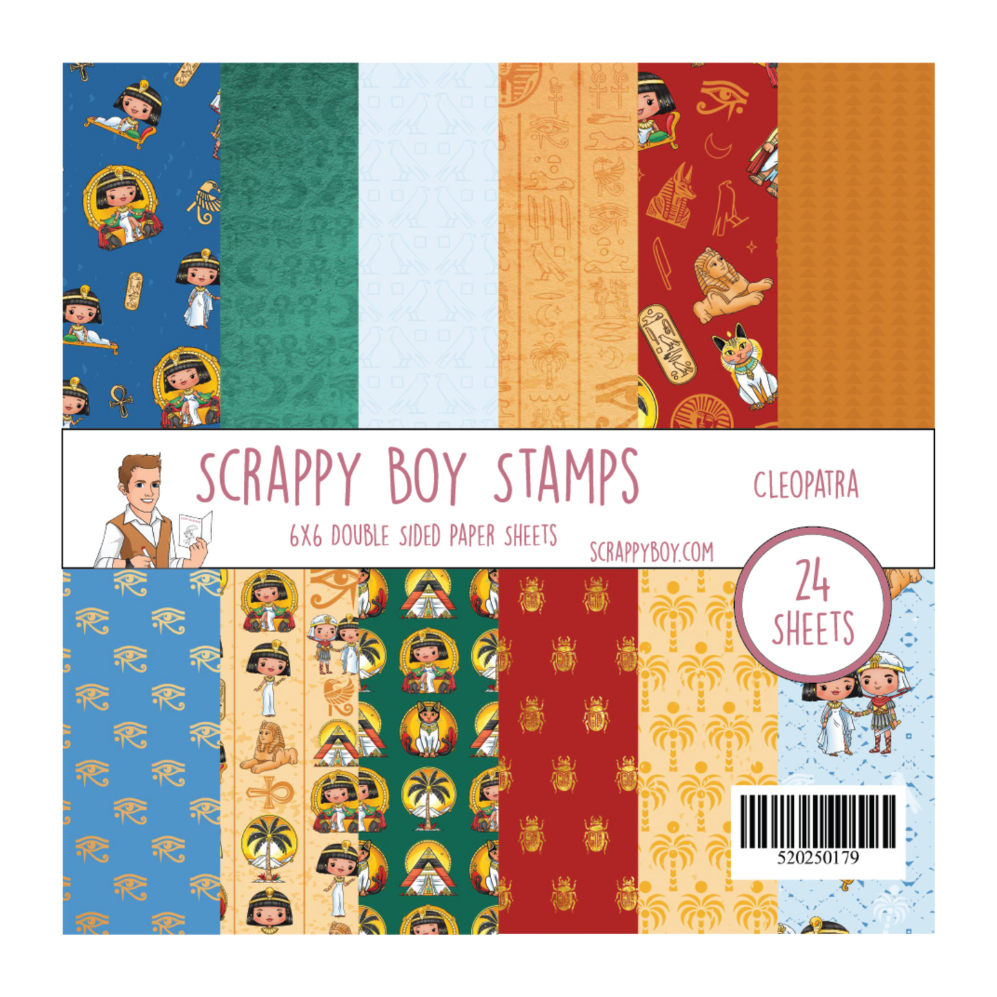 Cleopatra 6x6 Paper Pack scrappyboystamps