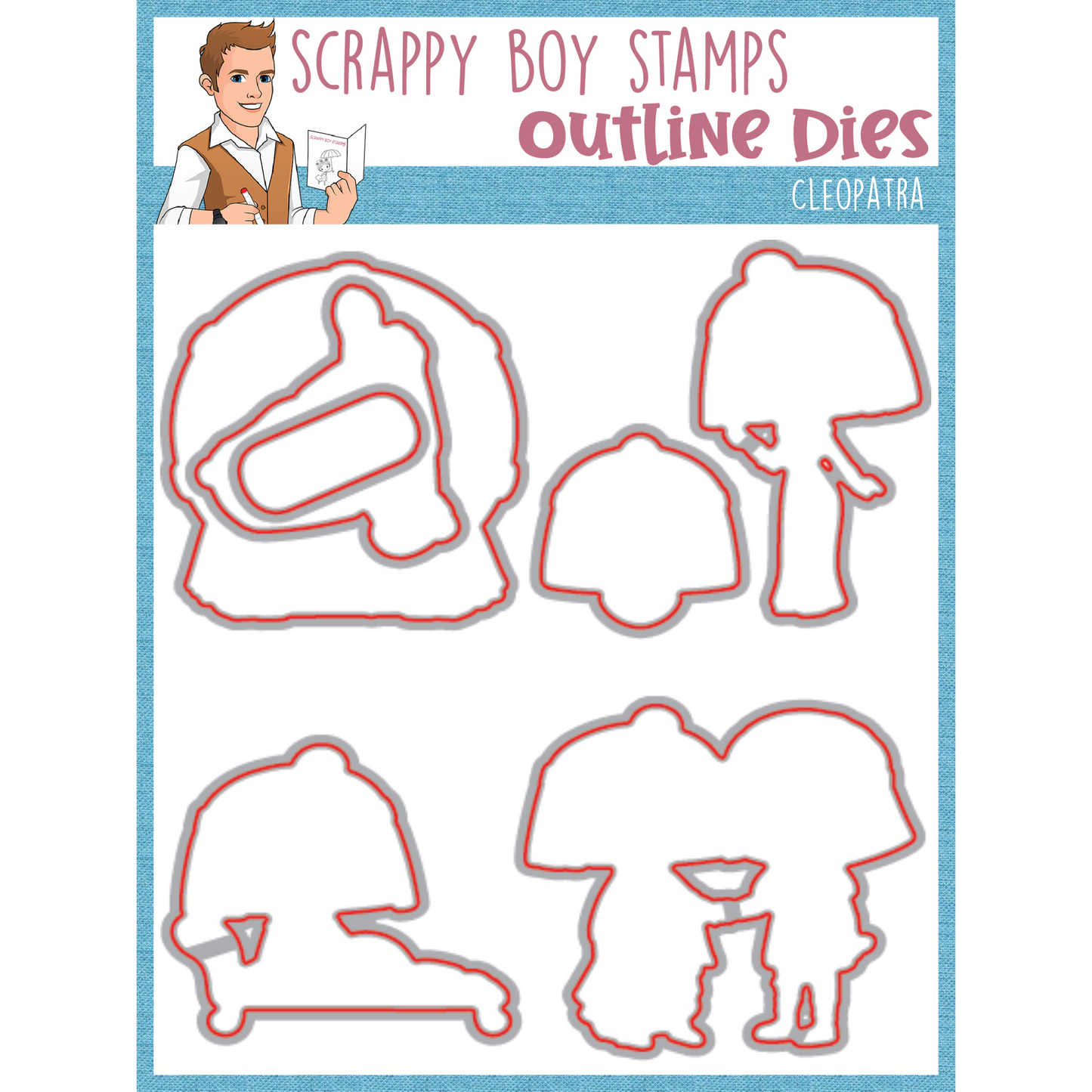Outline Dies - Cleopatra scrappyboystamps