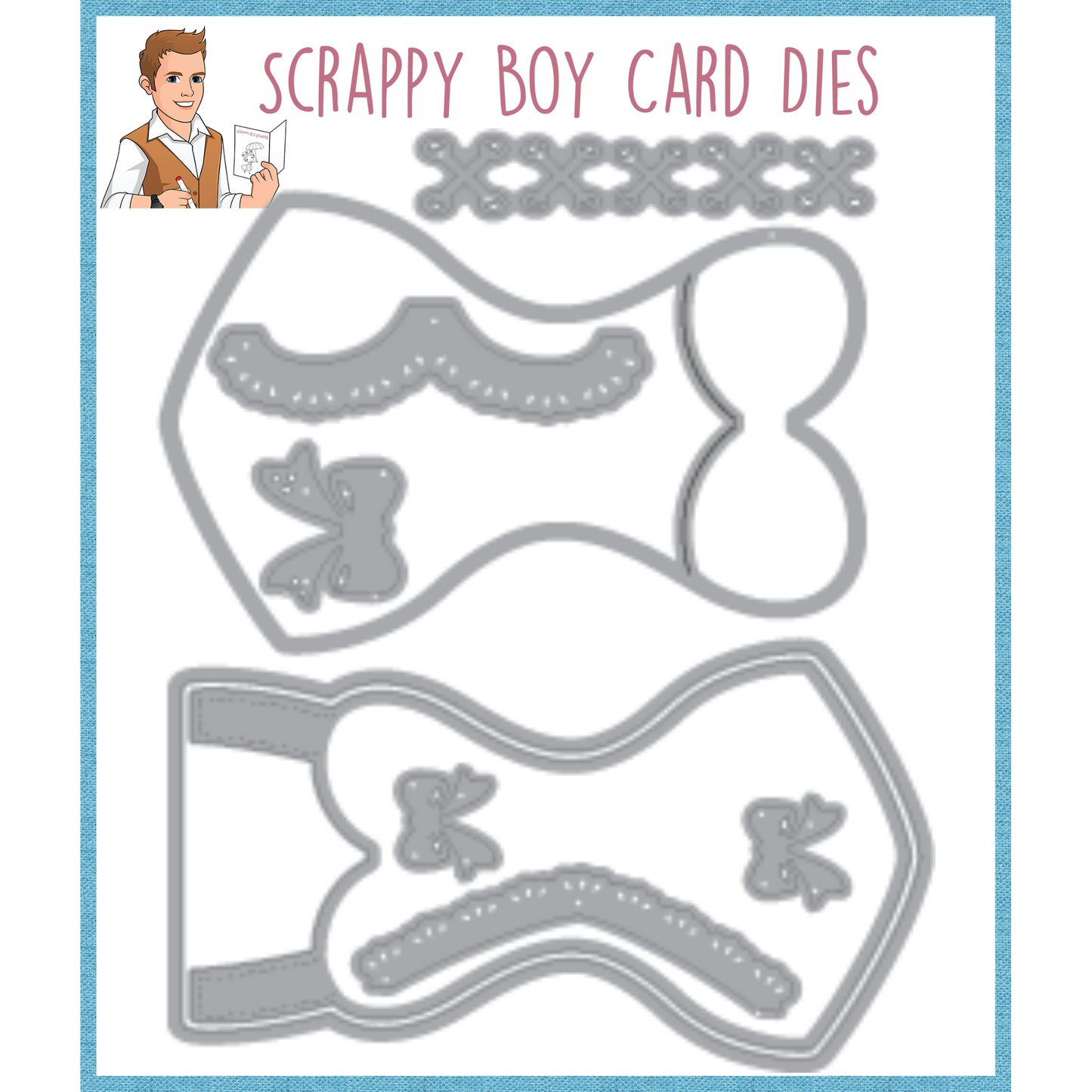 Corset Shaped Card Die scrappyboystamps