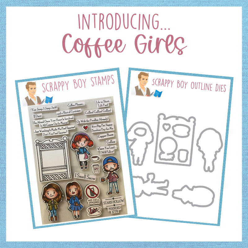 Coffee Girls Stamp & Outline Die, Gilmore