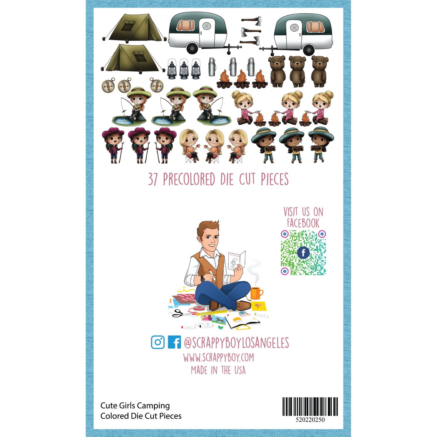 
                  
                    Cute Girls Camping - Colored Die Cut Pieces
                  
                
