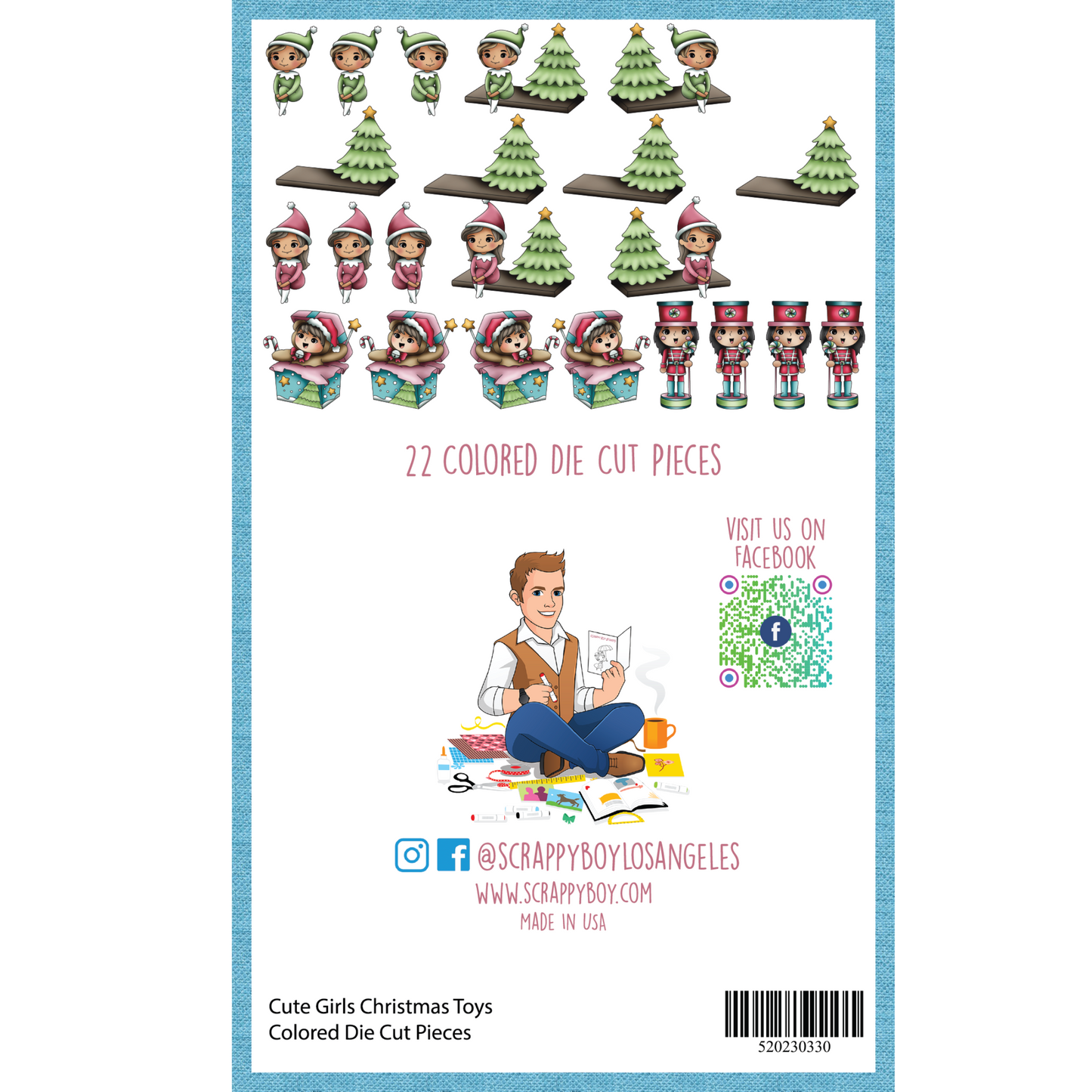 
                  
                    Cute Girls Christmas Toys - Colored Die Cut Pieces Scrappy Boy Stamps
                  
                