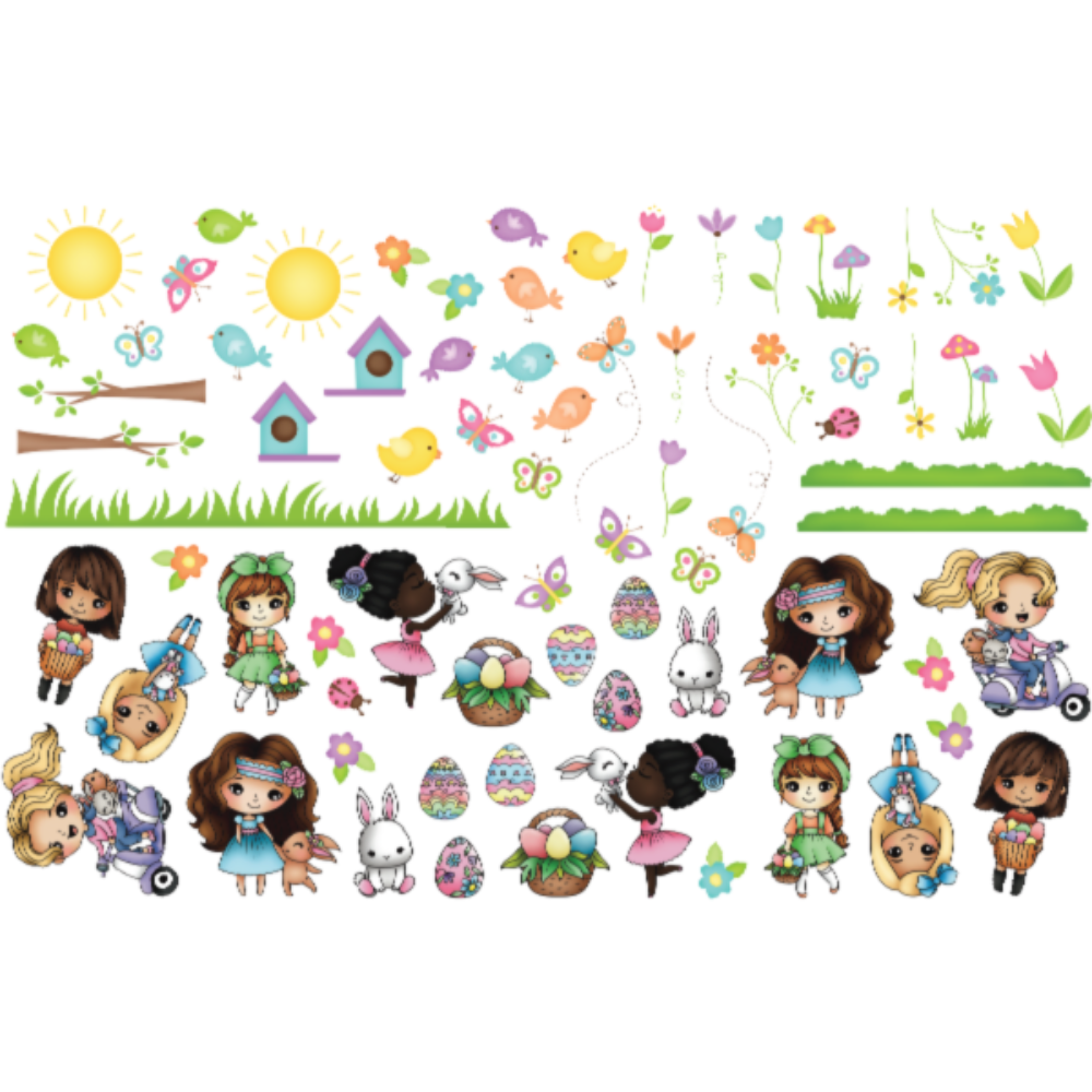 
                  
                    Cute Girls Easter - Colored Die Cut Pieces
                  
                