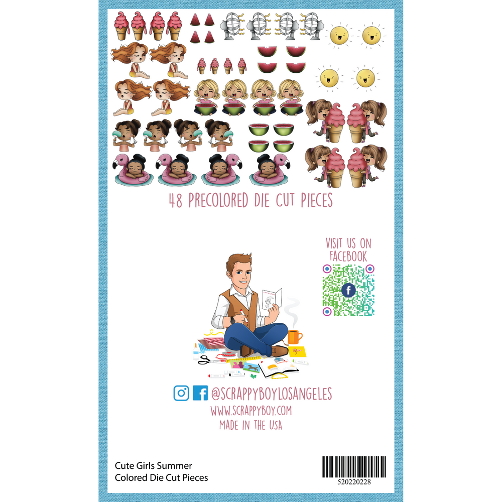 
                  
                    Cute Girls Summer - Colored Die Cut Pieces Scrappy Boy Stamps
                  
                